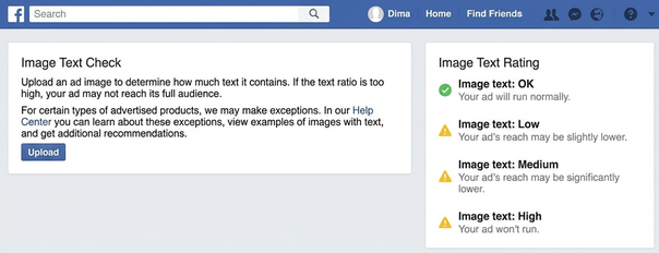 Facebook text overlay tool