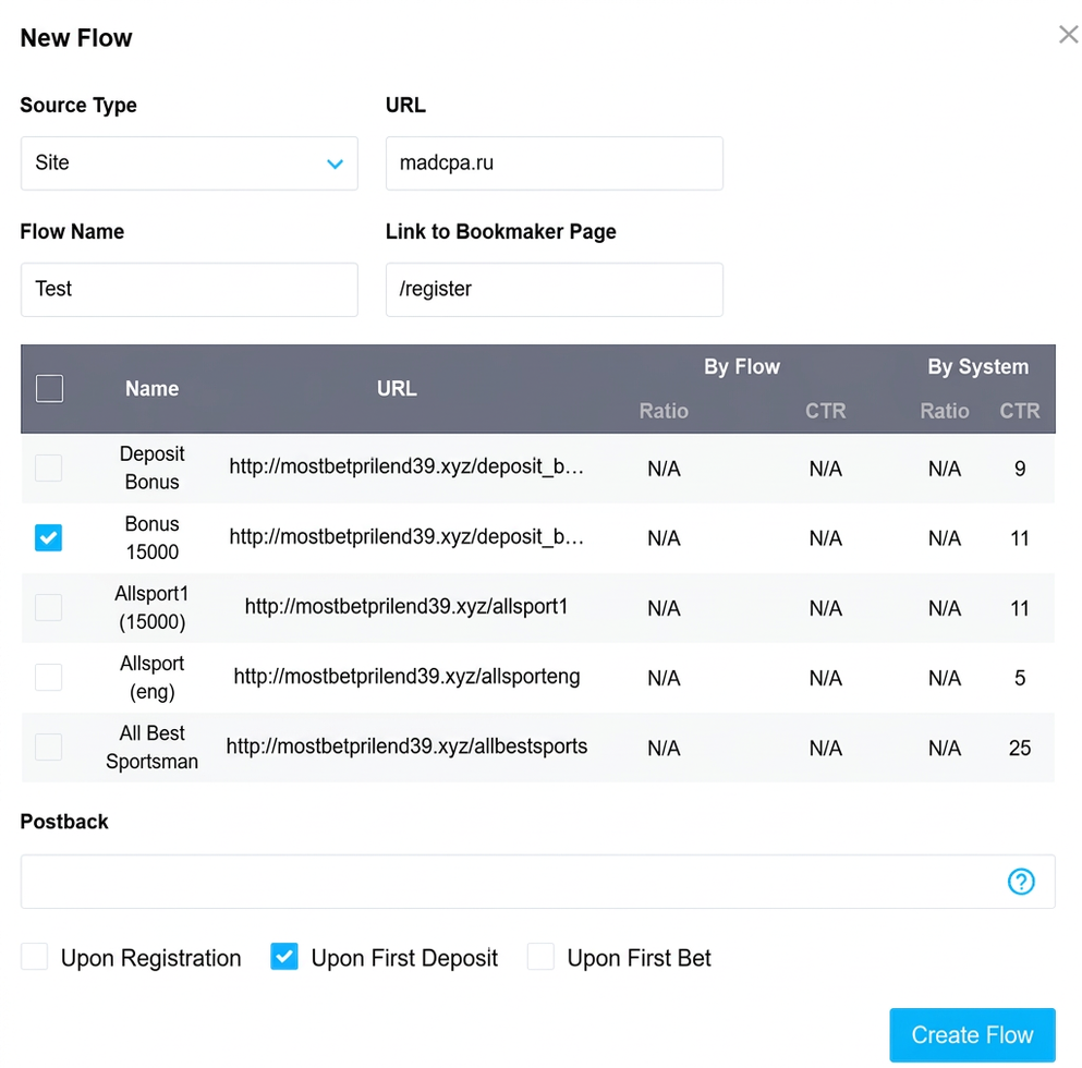 Create a Stream in MostBet Partners