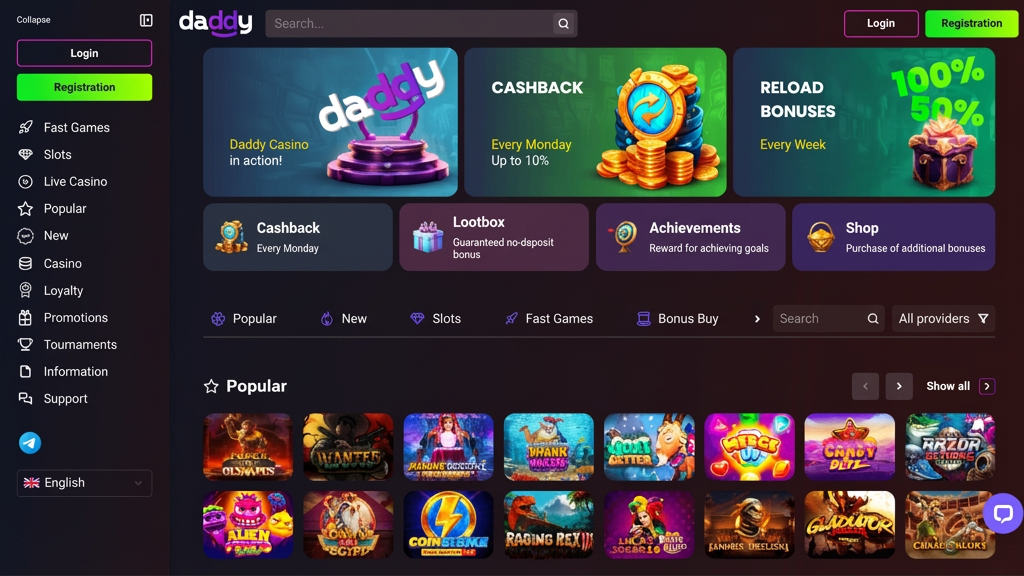 Daddy Casino affiliate