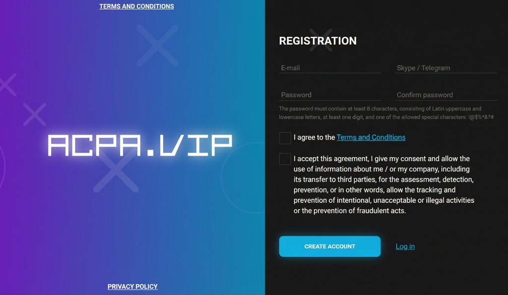 aCPA.vip Registration