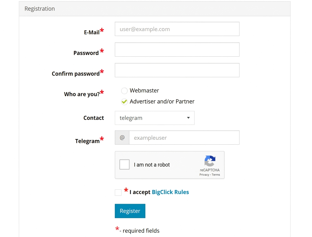 BigClick.me registration
