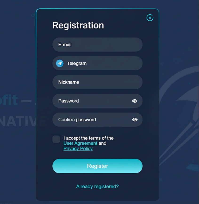RocketProfit Registration