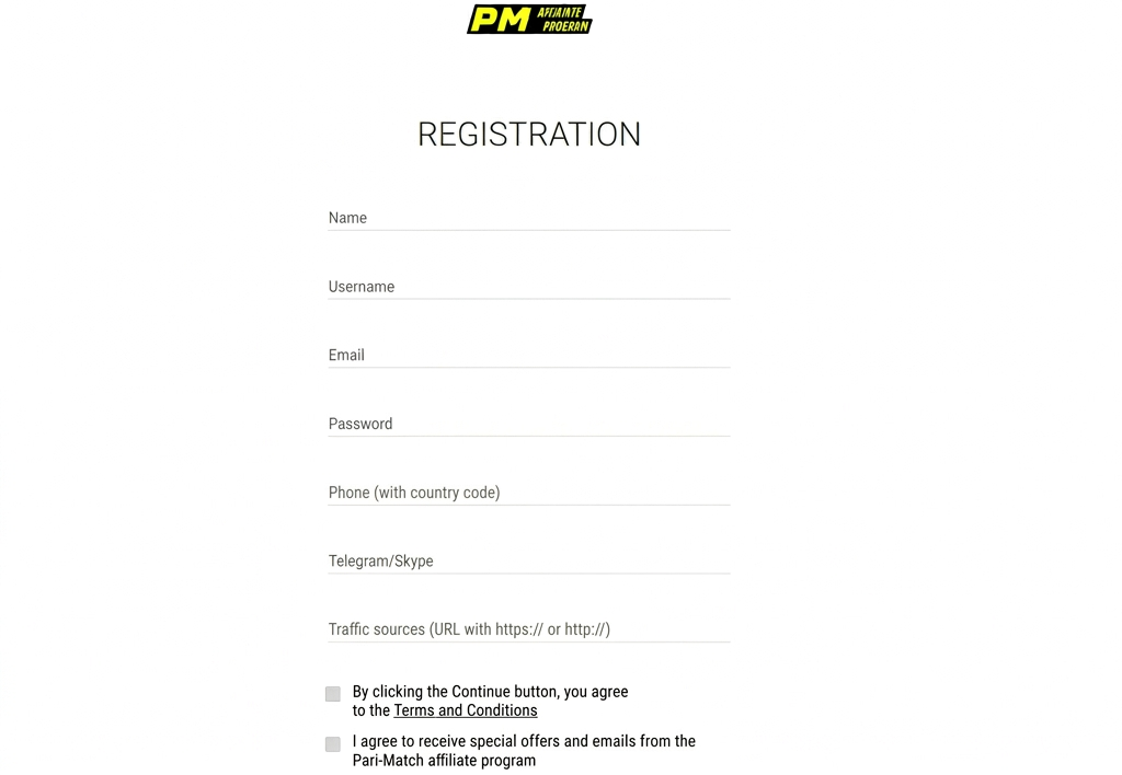 PMaffiliates Registration
