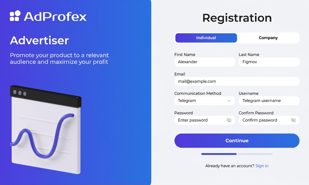 AdProfex ad network registration