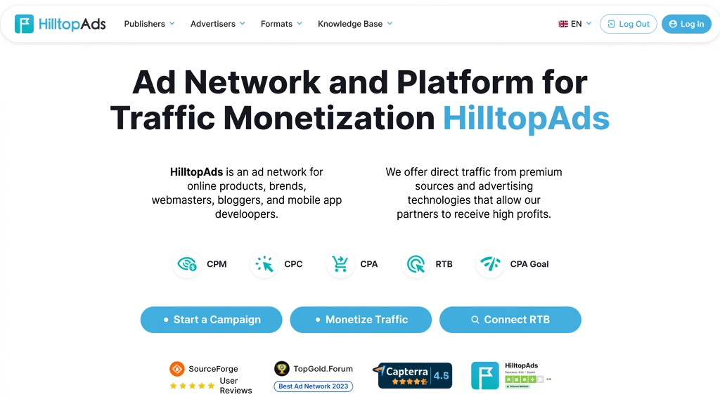 HilltopAds ad network