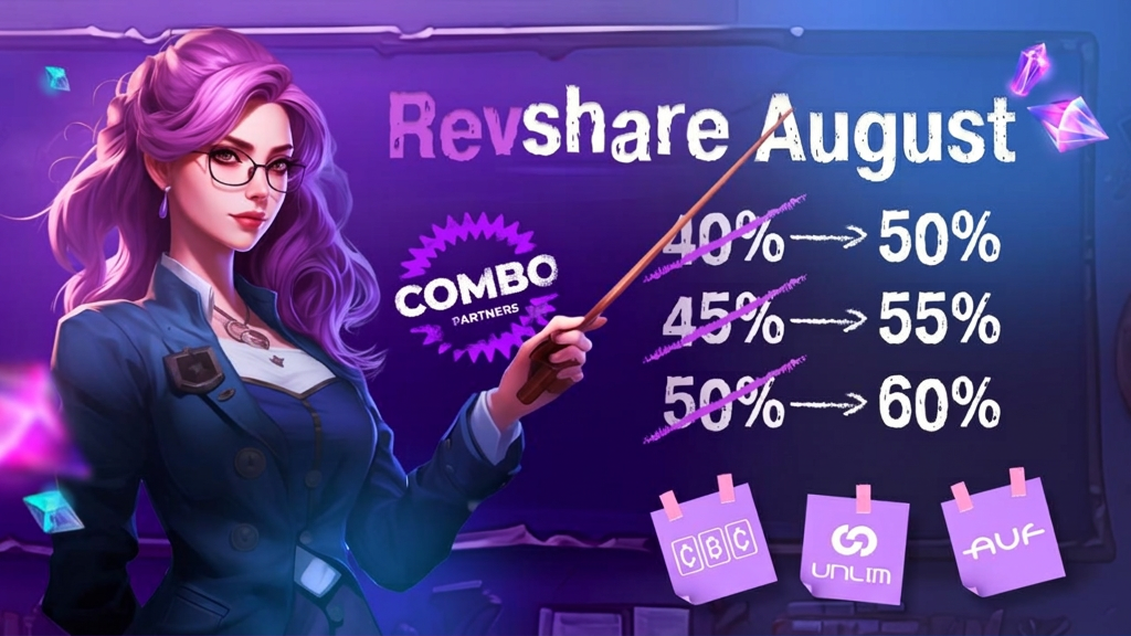 Combo Partners news: boosted Revshare and new project