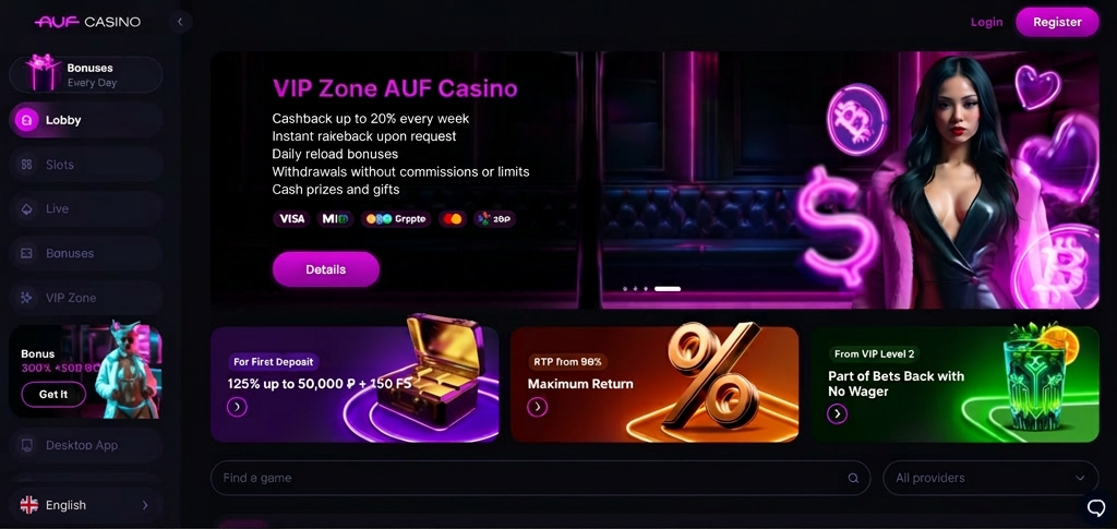 AUF Casino affiliate program