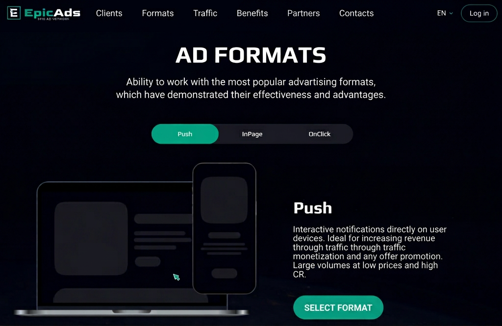 EpicAds ad formats