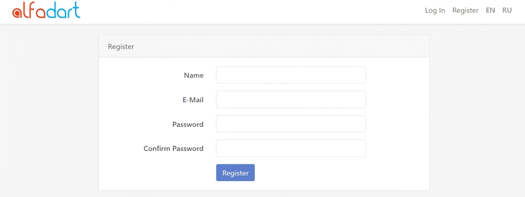 AlfaDart registration