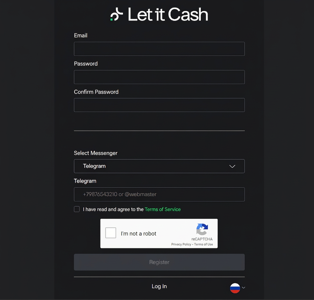 LetIt.Cash Registration