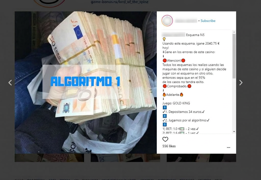 Instagram gambling creatives