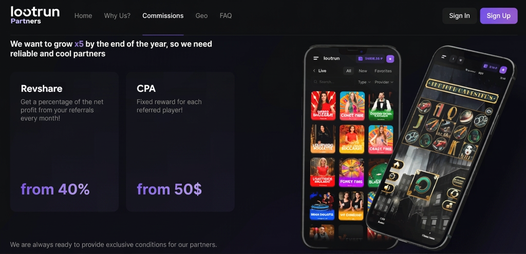 Lootrun affiliate program